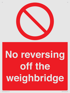 No reversing off the weighbridge